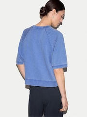 Jigsaw Blue Half Sleeve Sweatshirt - Image 4 of 5