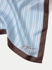 Jigsaw Blue Stripe Silk Twill Scarf - Image 2 of 3