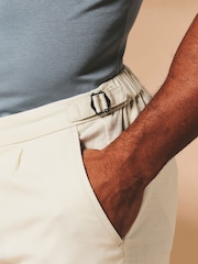 Tailored Athlete Stretch Pleat Linen Blend Pleat Side Adjuster Trousers - Imagen 5 de 6