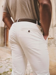 Tailored Athlete White Muscle Fit Chino Trousers - Image 5 of 5