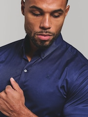 Tailored Athlete Blue Muscle Fit Short Sleeve Signature Shirt - Image 3 of 7