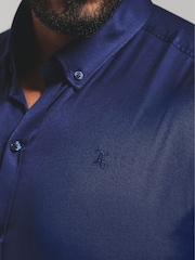 Tailored Athlete Blue Muscle Fit Short Sleeve Signature Shirt - Image 6 of 7