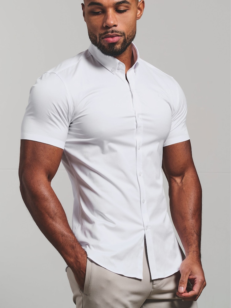 Tailored Athlete Muscle Fit Short Sleeve Signature Shirt - Imagen 1 de 7