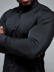 Tailored Athlete Black Muscle Fit Signature Shirt - Image 5 of 7
