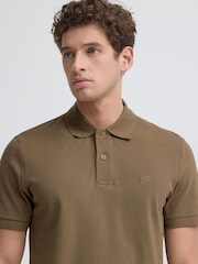 Casual Friday Brown Solheim Short Sleeve Pique Polo Shirt - Image 4 of 6