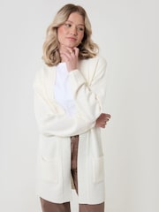 Threadbare Cream Longline Knitted Cardigan - Image 5 of 5