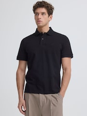 Casual Friday Black Solheim Short Sleeve Pique Polo Shirt - Image 1 of 7