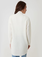 Threadbare Cream Cable Knit Open Cardigan - Image 2 of 4