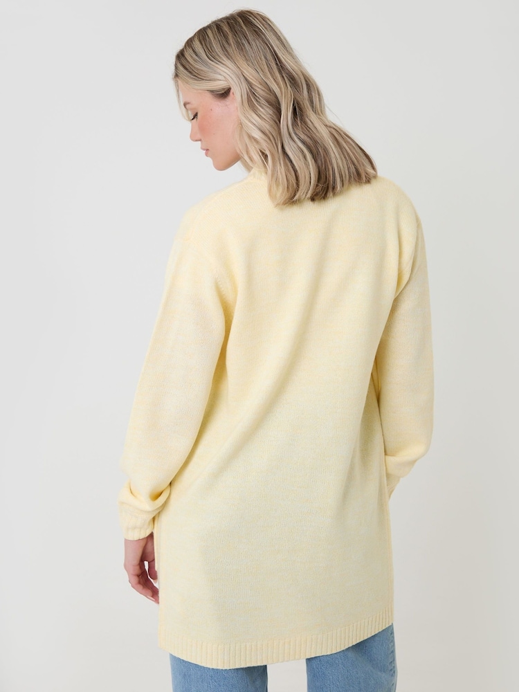 Threadbare Yellow Longline Knitted Cardigan - Image 2 of 3