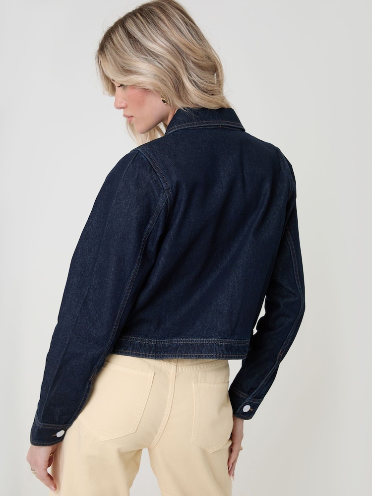 Threadbare Indigo Blue Denim Jacket with Patch Pockets - Image 2 of 4