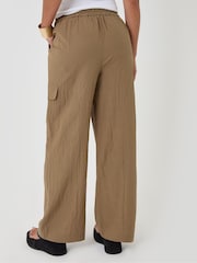 Threadbare Green Curve Seam Wide Leg Trousers - Image 3 of 5