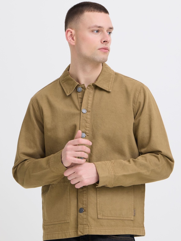 Blend Brown Mosi Button Shacket - Image 1 of 7 Blend Brown Mosi Button Shacket - Image 1 of 7