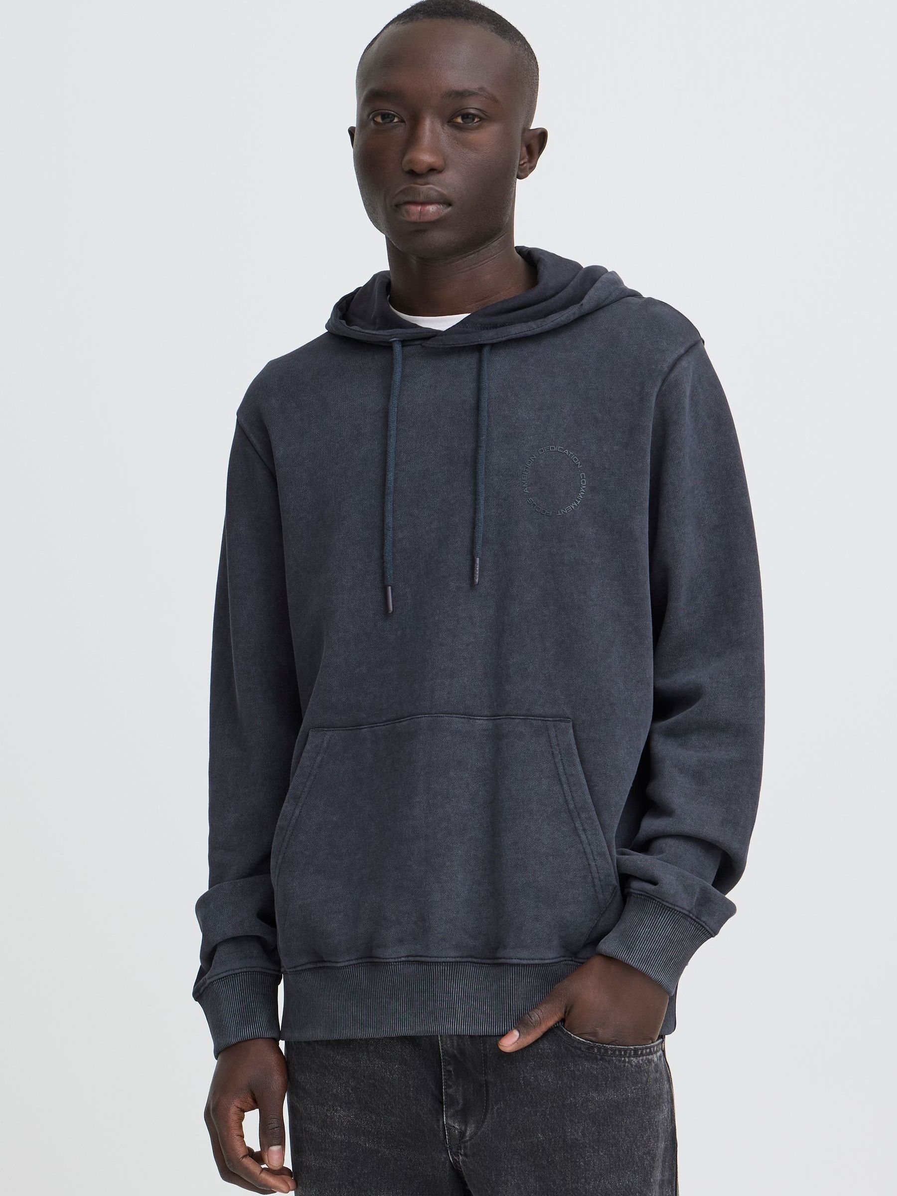 Blend Men's Bleu Hooded Sweatshirt Factor - Image 2