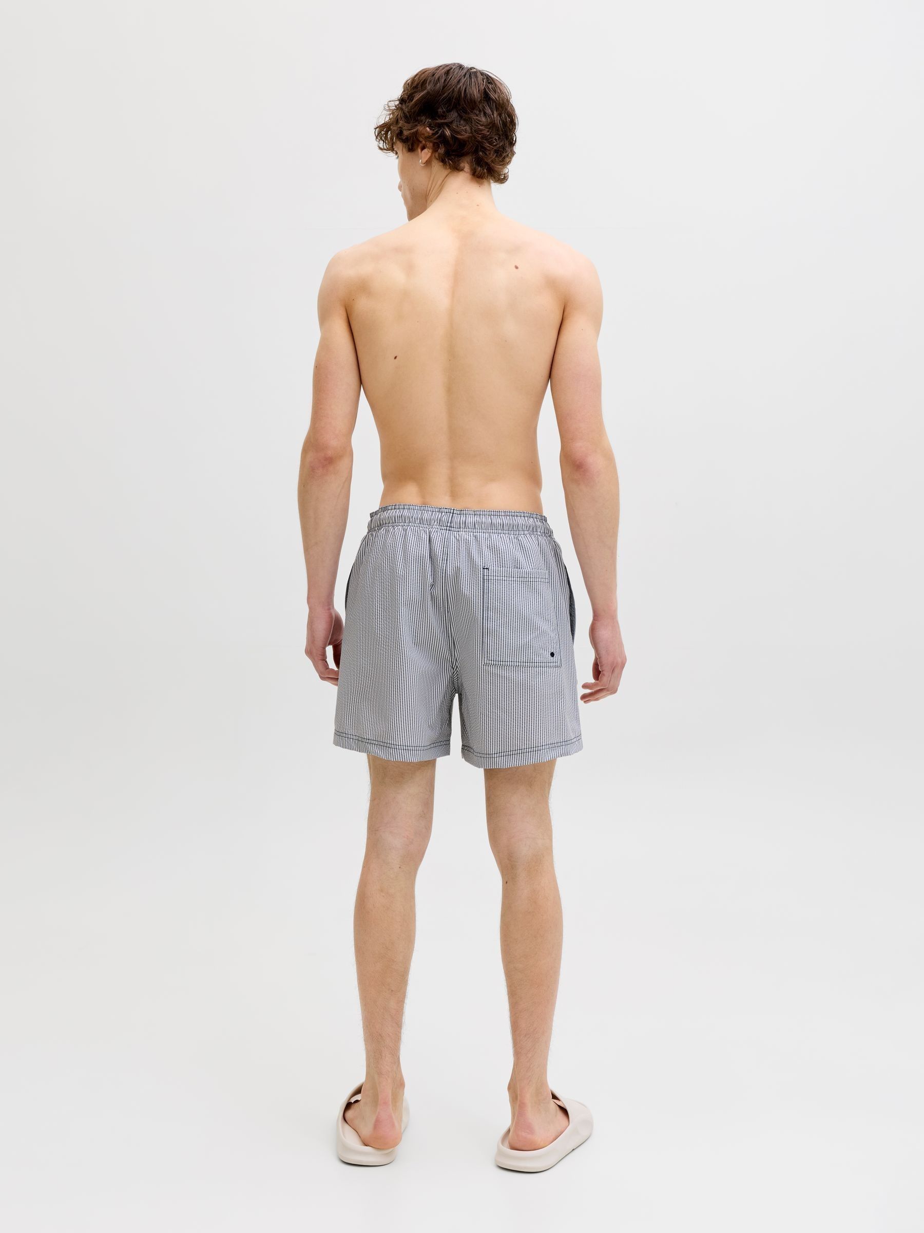 Buy JACK & JONES Blue Stripe Seersucker Swim Shorts from Next