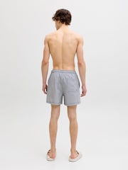 JACK & JONES Blue Seersucker Stripe Swim Shorts - Image 2 of 9