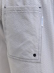 JACK & JONES Blue Seersucker Stripe Swim Shorts - Image 5 of 9