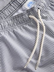 JACK & JONES Blue Seersucker Stripe Swim Shorts - Image 9 of 9