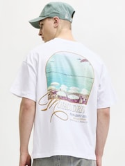 JACK & JONES White T-Shirt With Back Print - Image 1 of 8