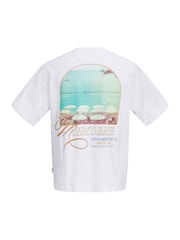 JACK & JONES White T-Shirt With Back Graphic Print - Image 10 of 10