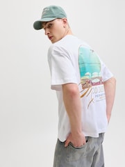 JACK & JONES White T-Shirt With Back Print - Image 3 of 8