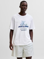 JACK & JONES Front Print Relaxed T-Shirt - Imagen 1 de 7