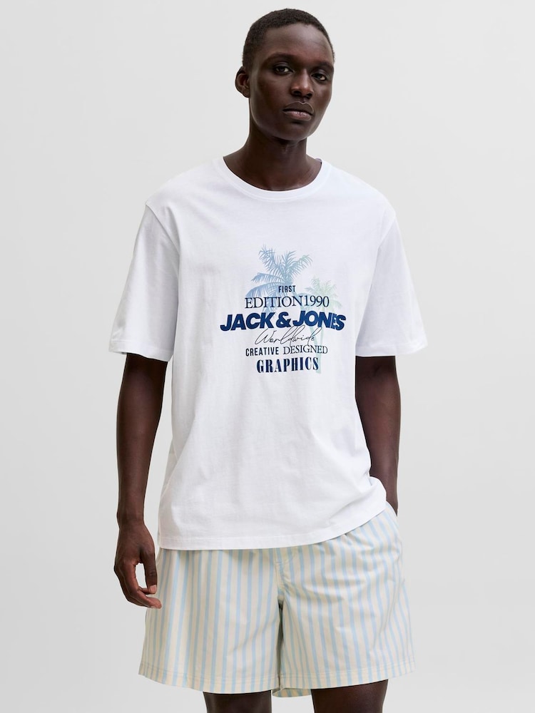 JACK & JONES Front Print Relaxed T-Shirt - Imagen 1 de 7