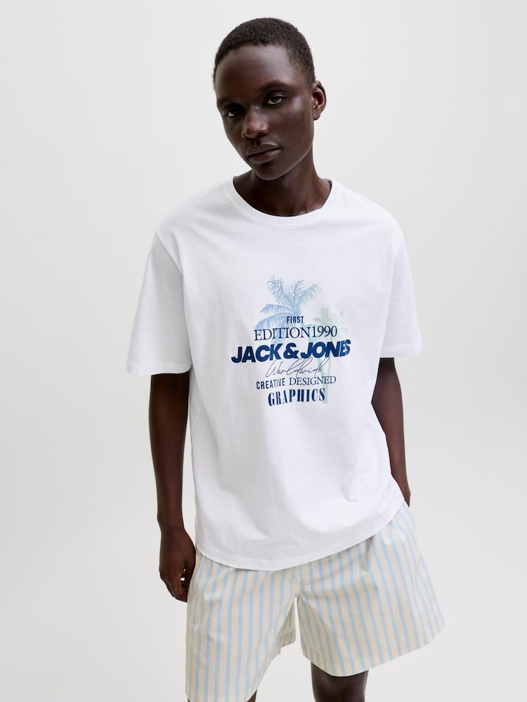 JACK & JONES Front Print Relaxed T-Shirt - Imagen 2 de 7
