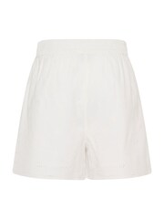 Kaffe White Embroidered Mid Rise Relaxed Shorts - Image 5 of 5
