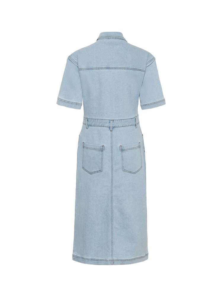 Kaffe Blue KAminna Button Front Denim Dress - Image 5 of 5 Kaffe Blue KAminna Button Front Denim Dress - Image 5 of 5