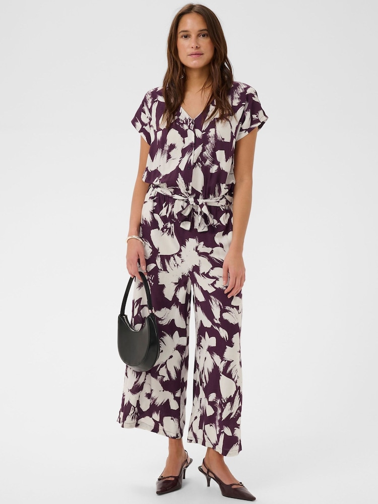 Kaffe Purple KaMira V-Neck Jumpsuit - Image 1 of 5