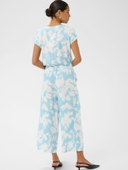 Kaffe Blue KaMira V-Neck Jumpsuit - Image 2 of 5