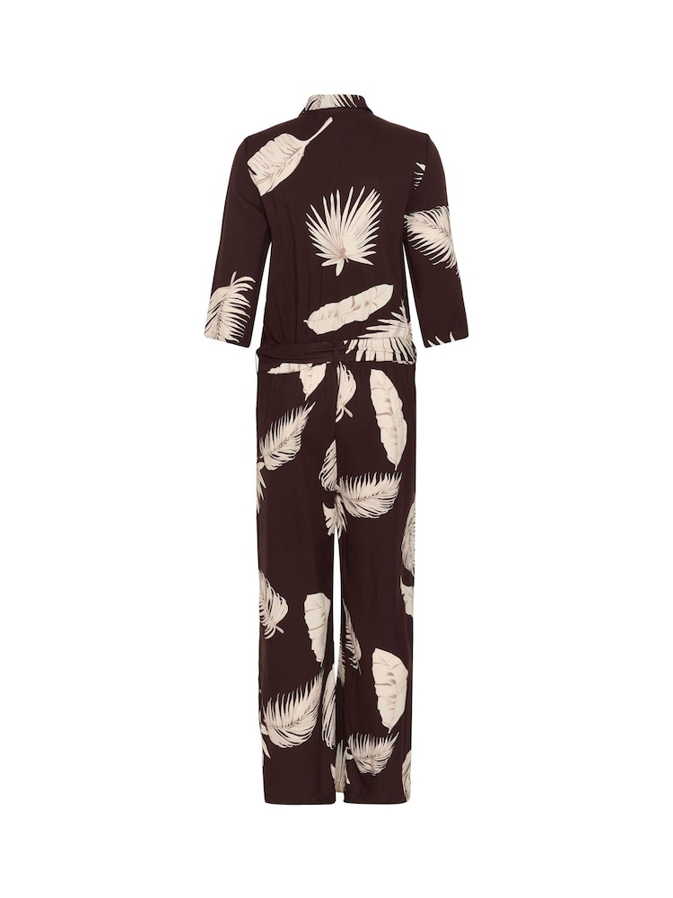 Kaffe Collared Leaf Print Jumpsuit - Bild 6 von 6