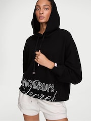 Victoria's Secret Black Logo Fleece Hoodie - Image 1 of 2