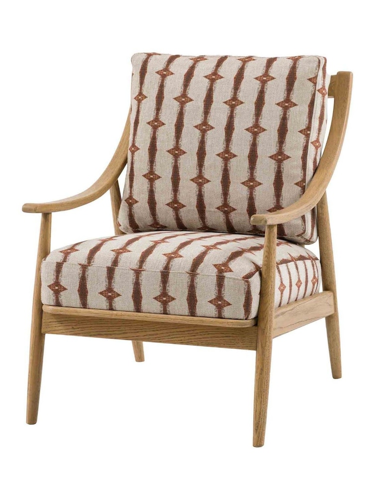 Gallery Home Natural Rivenrock Indra Stripe Armchair - Image 2 of 6 Gallery Home Natural Rivenrock Indra Stripe Armchair - Image 2 of 6