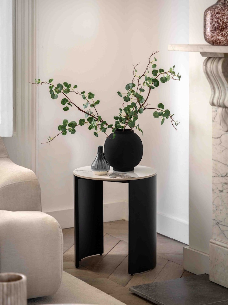 Gallery Home Black Morpheus Side Table - Image 1 of 5 Gallery Home Black Morpheus Side Table - Image 1 of 5