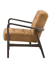 Gallery Home Ochre Harkonnen Faux Sheepskin Armchair - Image 3 of 7
