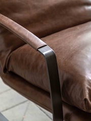 Gallery Home Brown Faelan Leather Lounger - Image 5 of 6