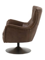 Gallery Home Brown Byzantium Leather Swivel Chair - Image 3 of 6