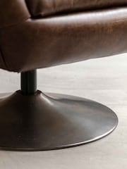 Gallery Home Brown Byzantium Leather Swivel Chair - Image 5 of 6