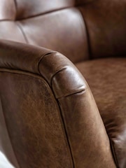 Gallery Home Brown Byzantium Leather Swivel Chair - Image 6 of 6