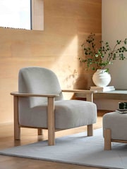 Gallery Home Natural Hesperus Willow Dusty Armchair - Image 1 of 6