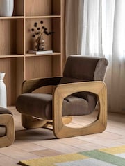 Gallery Home Natural Maverick Verona Sepia Armchair - Image 1 of 5