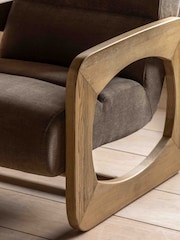 Gallery Home Natural Maverick Verona Sepia Armchair - Image 5 of 5