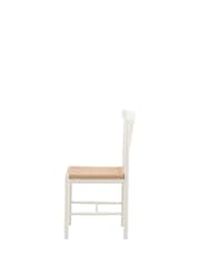 Gallery Home Set of 2 White Eisel Dining Chair - Image 4 of 6