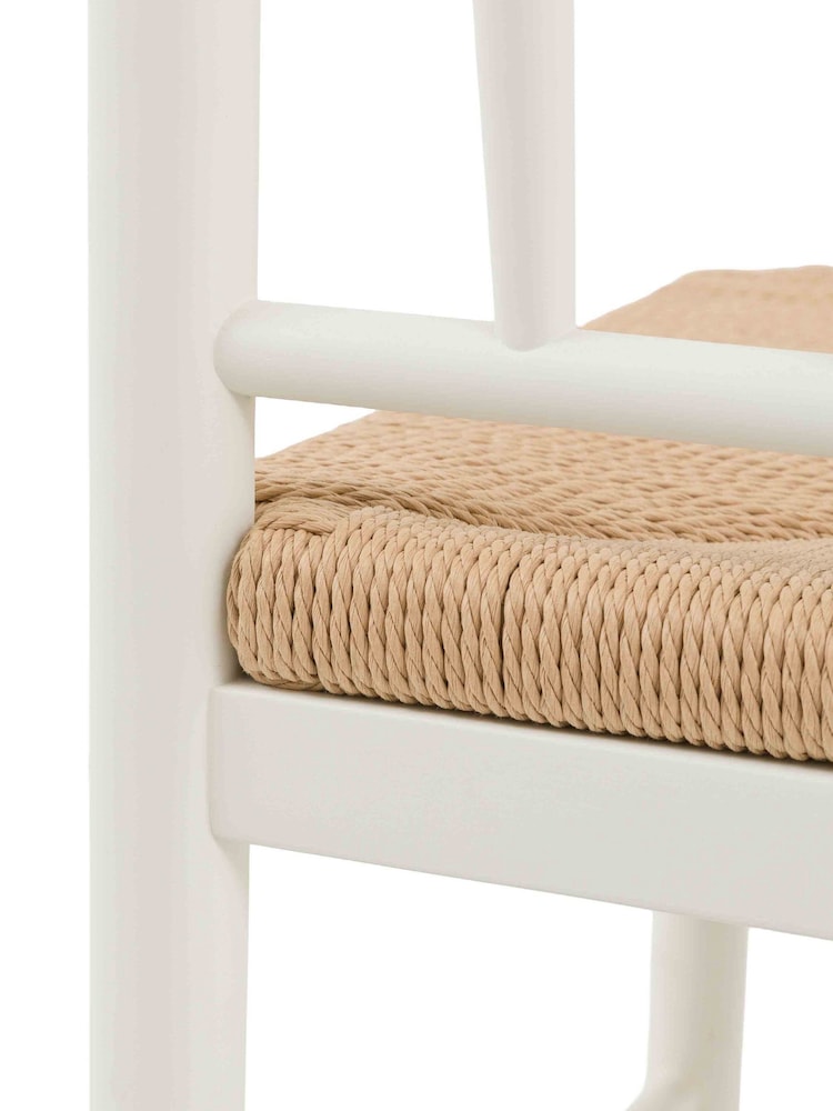 Gallery Home Set of 2 White Eisel Dining Chair - Image 6 of 6