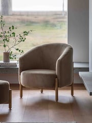 Gallery Home Natural Thracian Alaska Khaki Armchair - Image 1 of 6