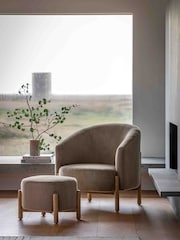 Gallery Home Natural Thracian Alaska Khaki Armchair - Image 2 of 6
