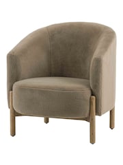 Gallery Home Natural Thracian Alaska Khaki Armchair - Image 4 of 6