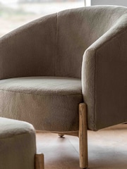 Gallery Home Natural Thracian Alaska Khaki Armchair - Image 6 of 6