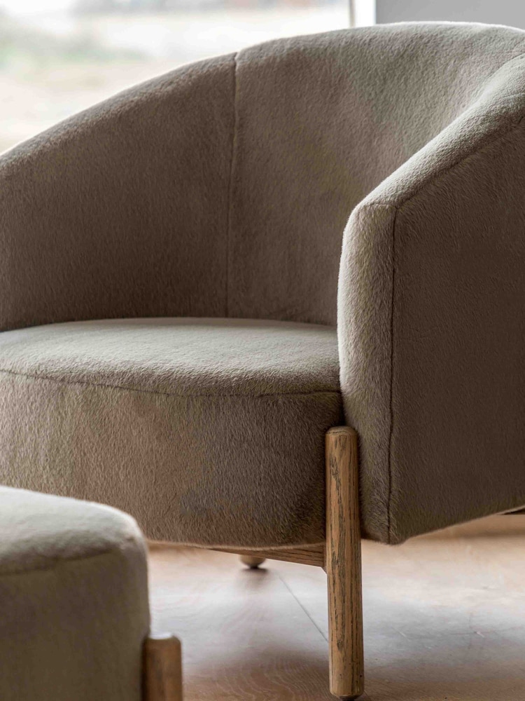 Gallery Home Natural Thracian Alaska Khaki Armchair - Image 6 of 6 Gallery Home Natural Thracian Alaska Khaki Armchair - Image 6 of 6